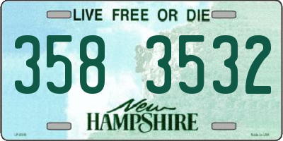 NH license plate 3583532