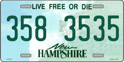 NH license plate 3583535