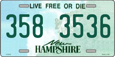 NH license plate 3583536