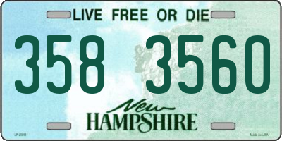 NH license plate 3583560
