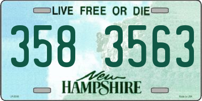 NH license plate 3583563