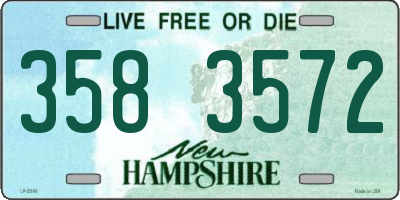 NH license plate 3583572