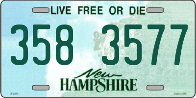 NH license plate 3583577