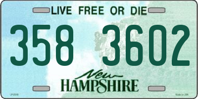 NH license plate 3583602