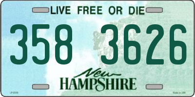 NH license plate 3583626
