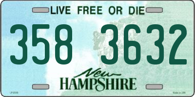 NH license plate 3583632
