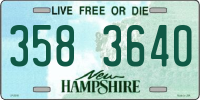 NH license plate 3583640