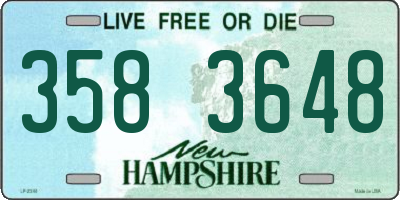 NH license plate 3583648