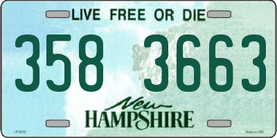 NH license plate 3583663