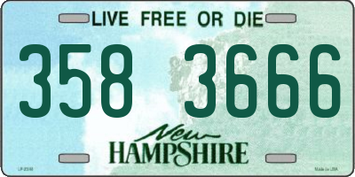 NH license plate 3583666