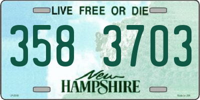NH license plate 3583703