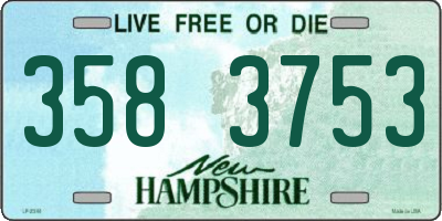NH license plate 3583753