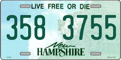 NH license plate 3583755