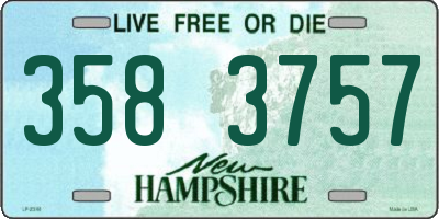 NH license plate 3583757