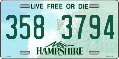 NH license plate 3583794