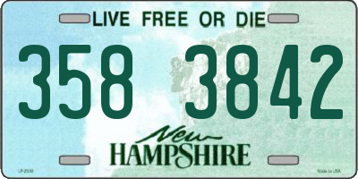NH license plate 3583842