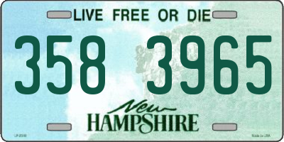 NH license plate 3583965