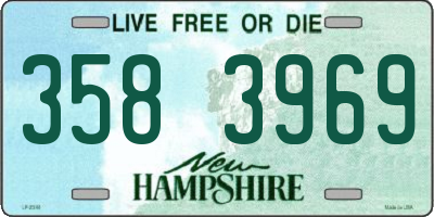 NH license plate 3583969
