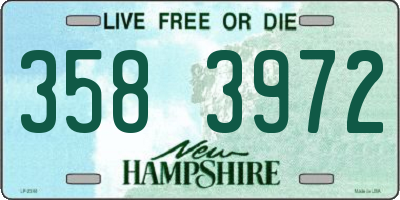 NH license plate 3583972