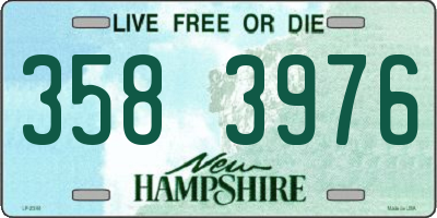 NH license plate 3583976