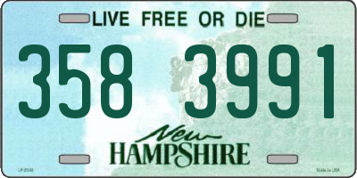 NH license plate 3583991