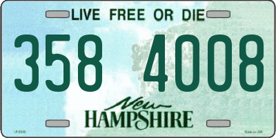 NH license plate 3584008