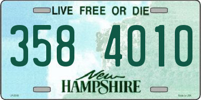 NH license plate 3584010