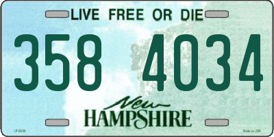 NH license plate 3584034