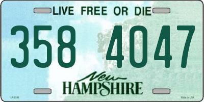 NH license plate 3584047