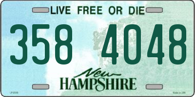 NH license plate 3584048