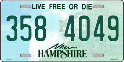 NH license plate 3584049