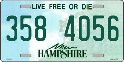 NH license plate 3584056