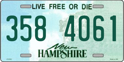 NH license plate 3584061