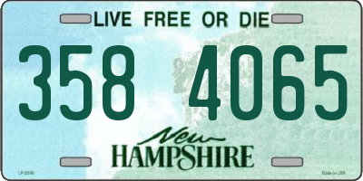 NH license plate 3584065