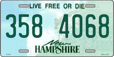 NH license plate 3584068