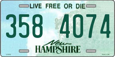 NH license plate 3584074