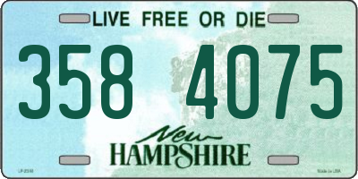 NH license plate 3584075
