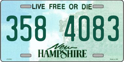 NH license plate 3584083