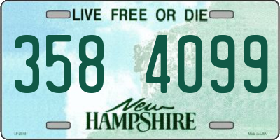 NH license plate 3584099
