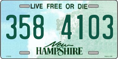NH license plate 3584103