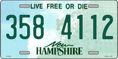 NH license plate 3584112