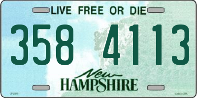 NH license plate 3584113