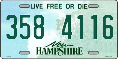 NH license plate 3584116