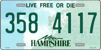 NH license plate 3584117