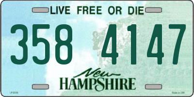 NH license plate 3584147