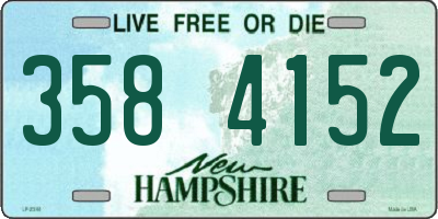 NH license plate 3584152