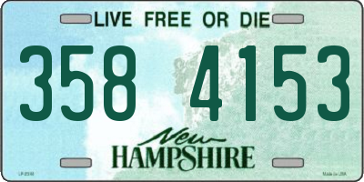 NH license plate 3584153