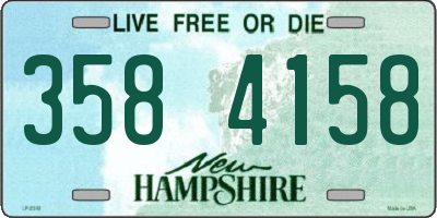NH license plate 3584158