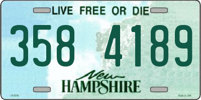 NH license plate 3584189