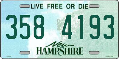 NH license plate 3584193
